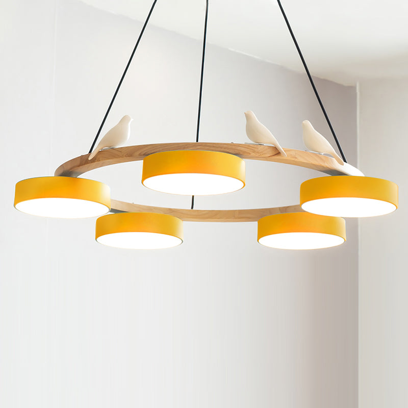 AeroNest Fuglerundt Loftlampe | Multi-Material Fusion | Lersk