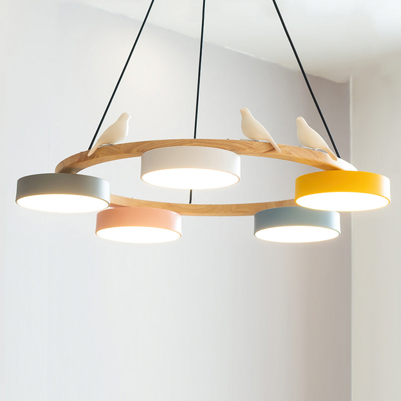 AeroNest Fuglerundt Loftlampe | Multi-Material Fusion | Lersk