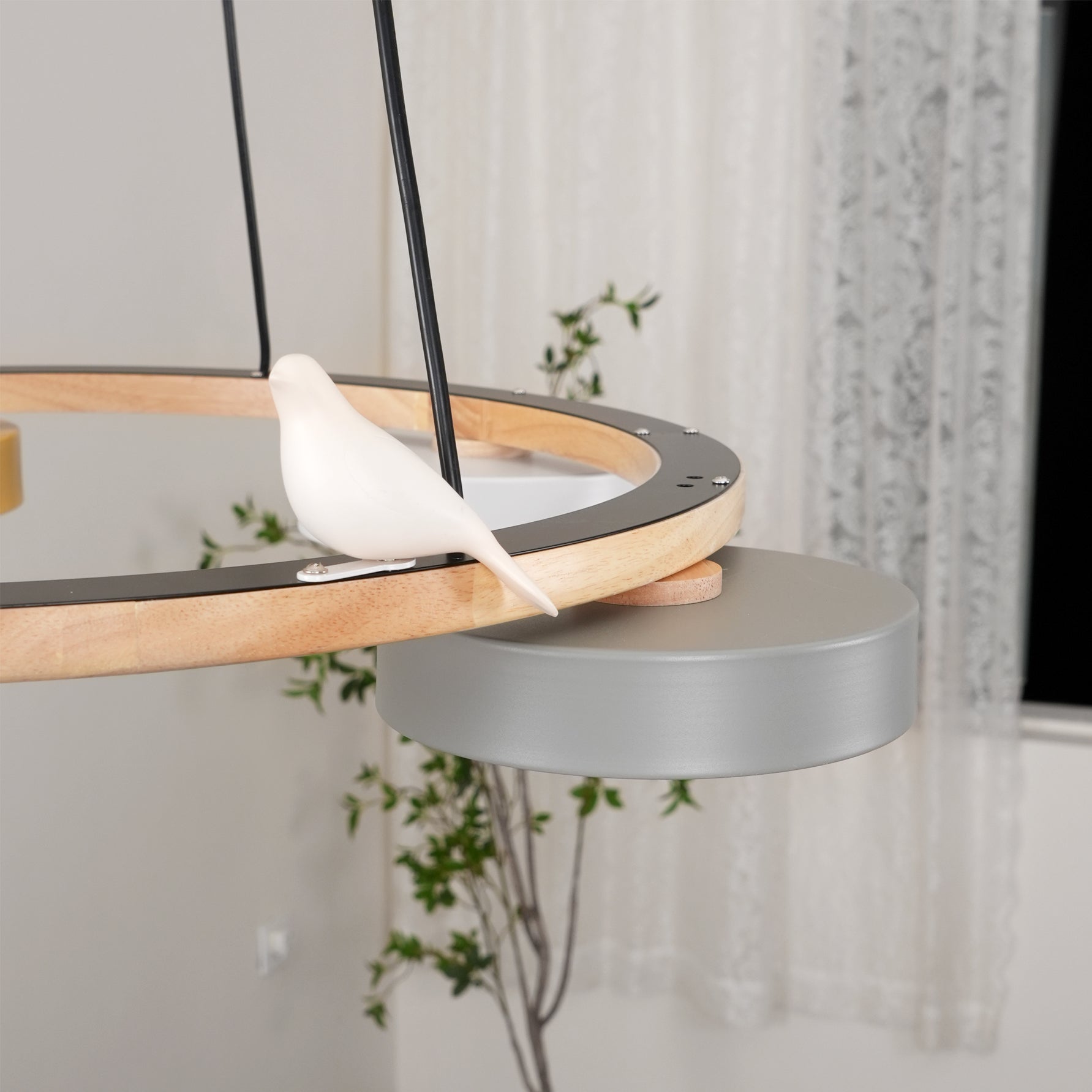 AeroNest Fuglerundt Loftlampe | Multi-Material Fusion | Lersk