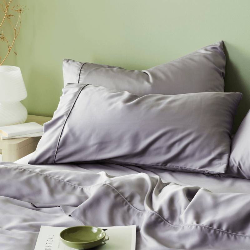 Luxe Bamboo Lyocell Sateen Pillowcase Set With Cooling | Lersk