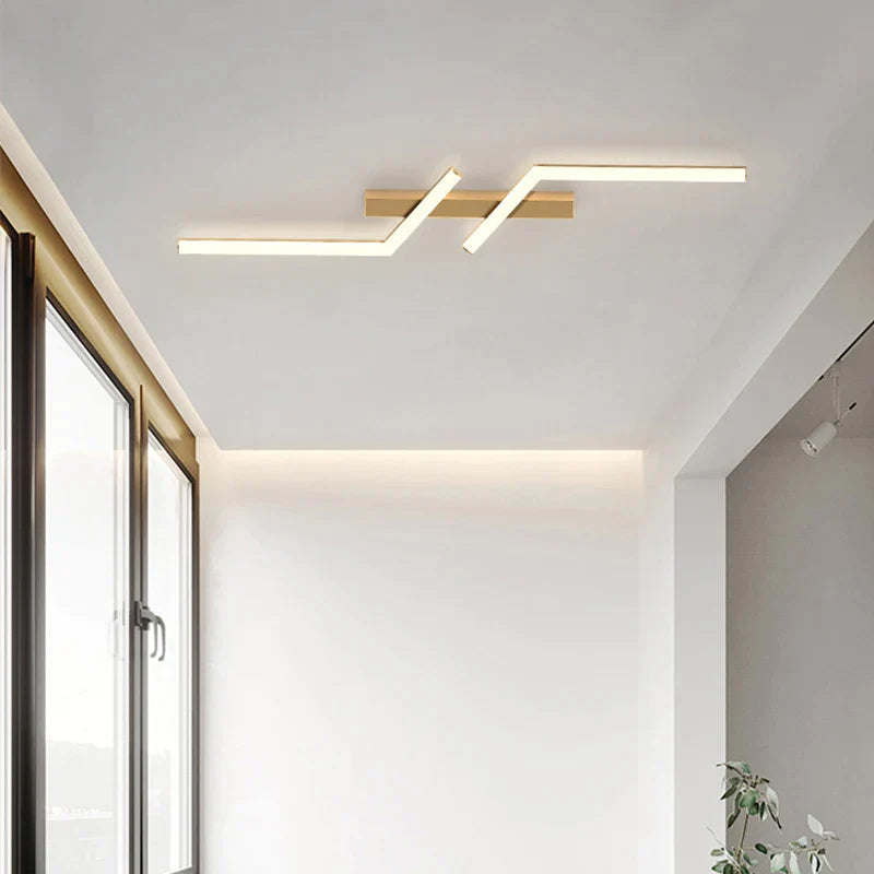 SleekGlow Ceiling Light with Integrated LED Line | Lersk