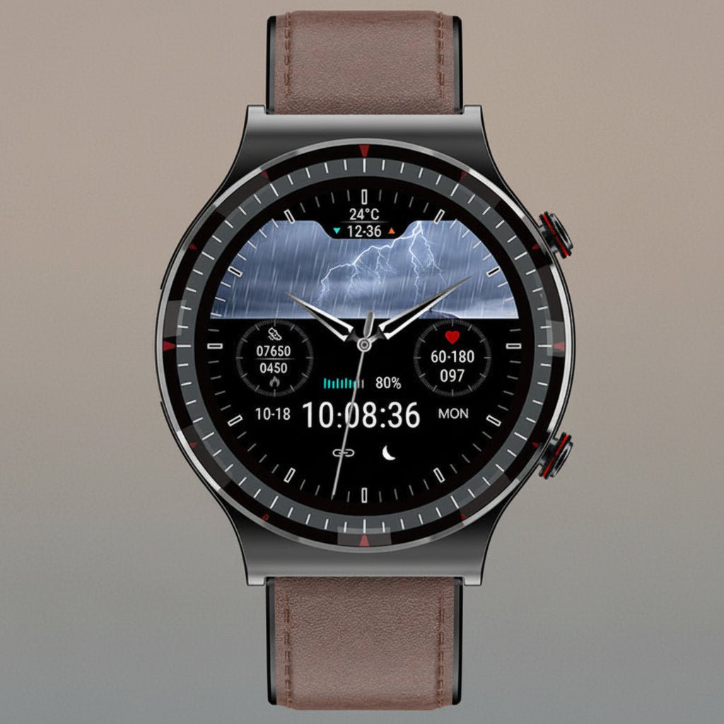 PulseTrack Smartwatch mit EKG, Blutdruck- und Sauerstoffmonitor, Gesundheitsüberwachung | Lersk