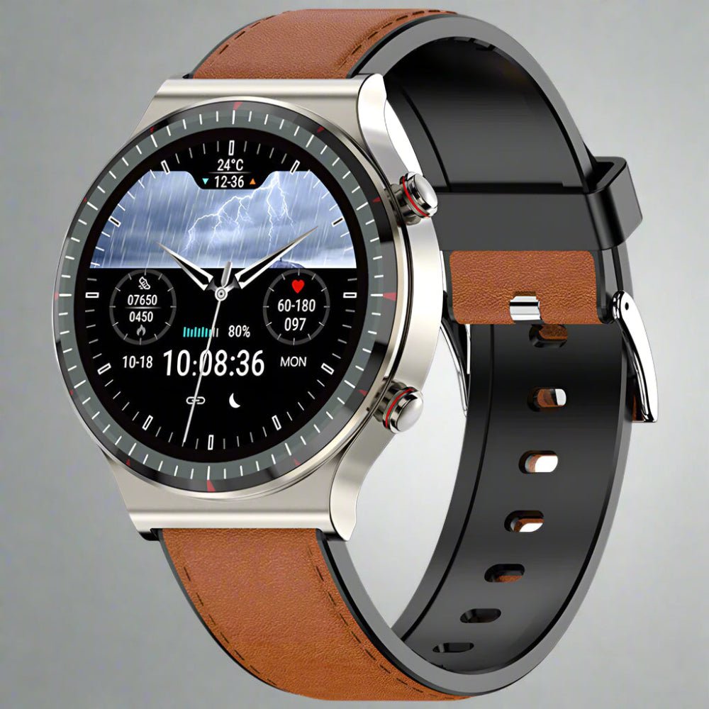 PulseTrack Smartwatch mit EKG, Blutdruck- und Sauerstoffmonitor, Gesundheitsüberwachung | Lersk