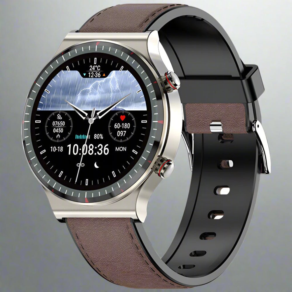 PulseTrack Smartwatch mit EKG, Blutdruck- und Sauerstoffmonitor, Gesundheitsüberwachung | Lersk