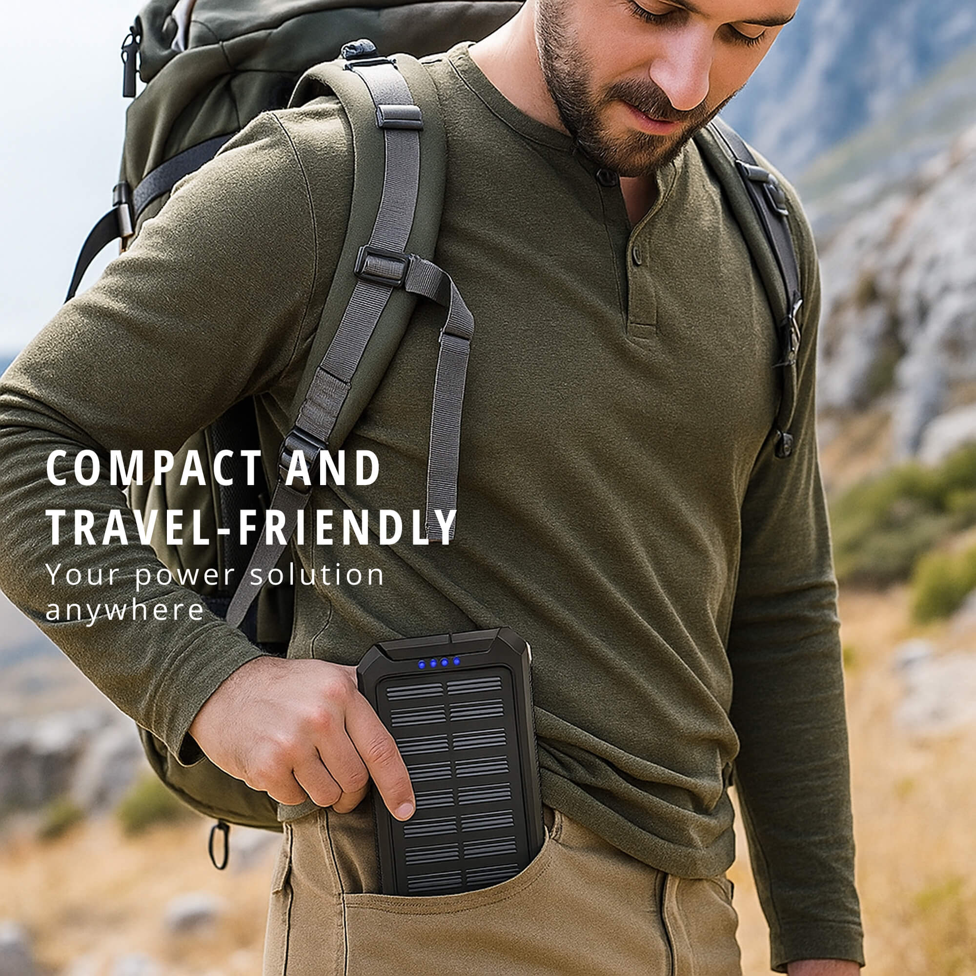 TerraNova TrailCharge 20000mAh vodotěsná solární powerbanka pro venkovní použití | Lersk