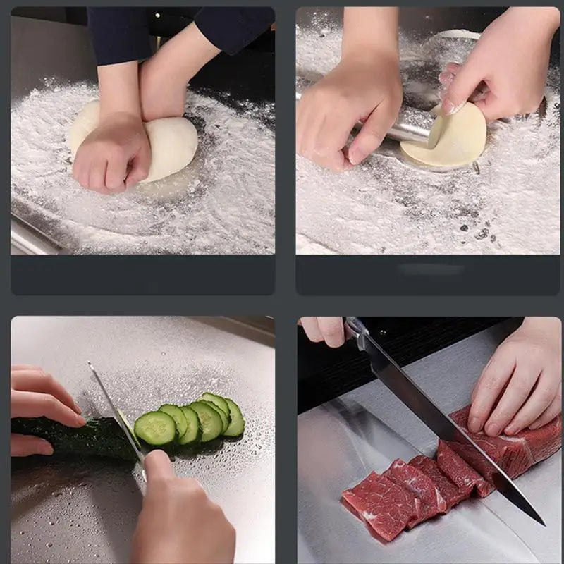 Tagliere in Acciaio Inossidabile Aureo Superficie Igienica Antiscivolo per Carne e Pesce | Lersk