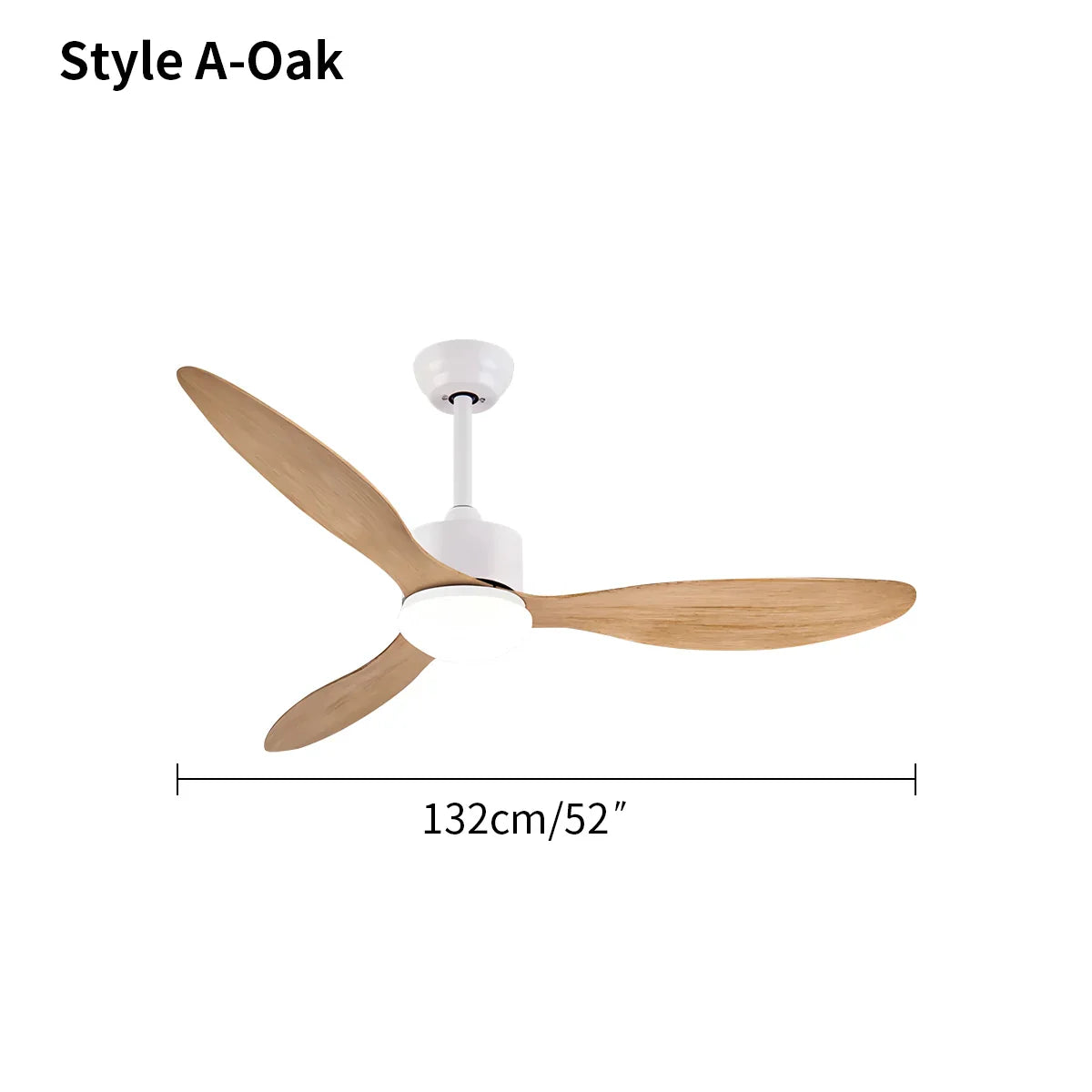 Ventilador de techo moderno de 3 aspas con luz | Lersk