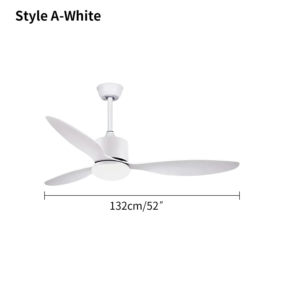 Ventilador de techo moderno de 3 aspas con luz | Lersk