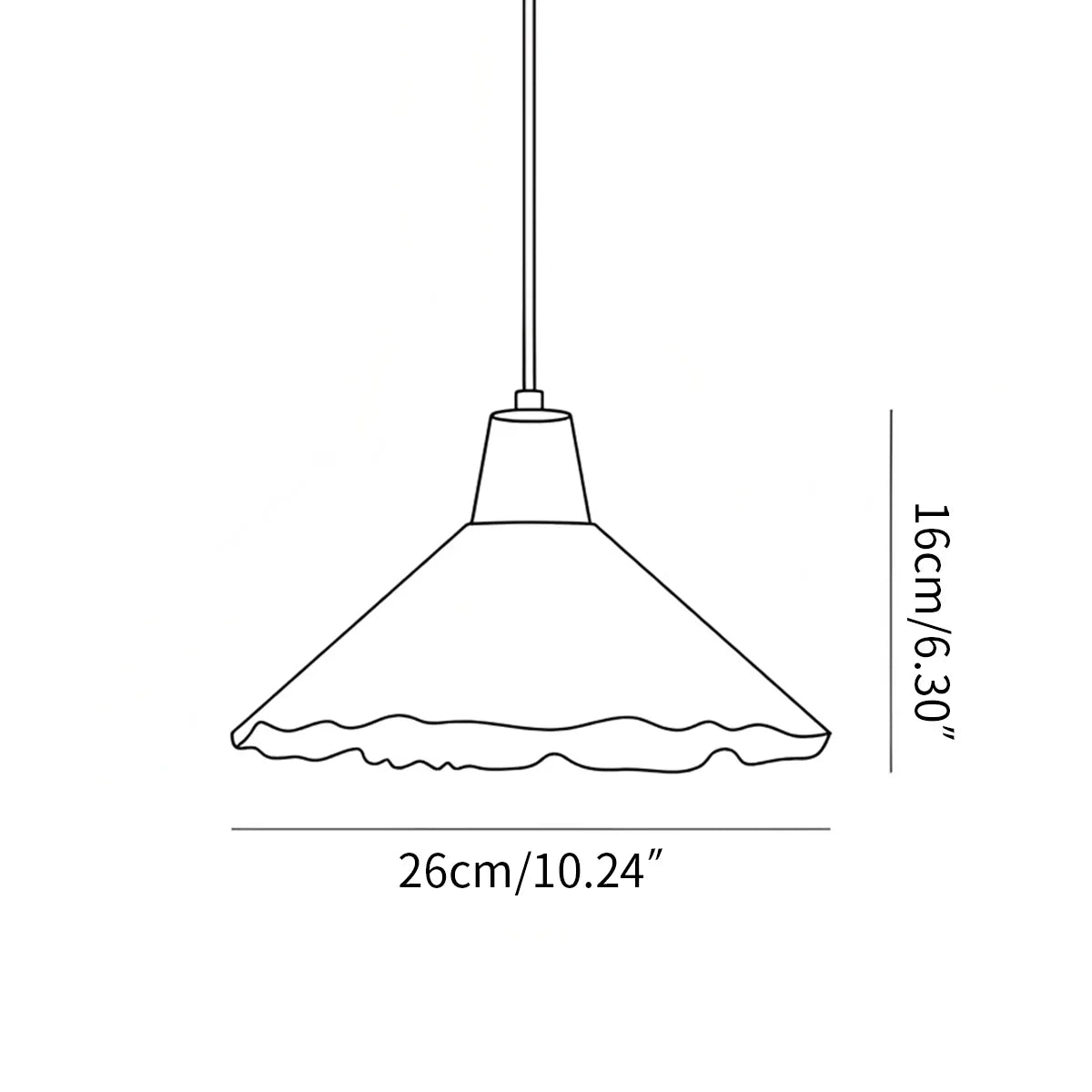 Concrete Pleated Pendant Lamp for Bedroom | Lersk