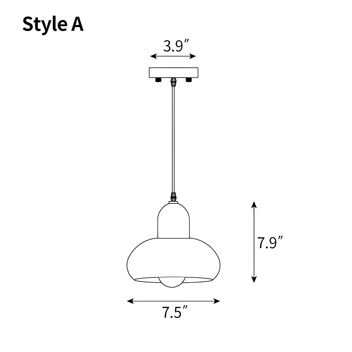 Závěsná skleněná lampa Mellow pro jídelní prostor | Lersk
