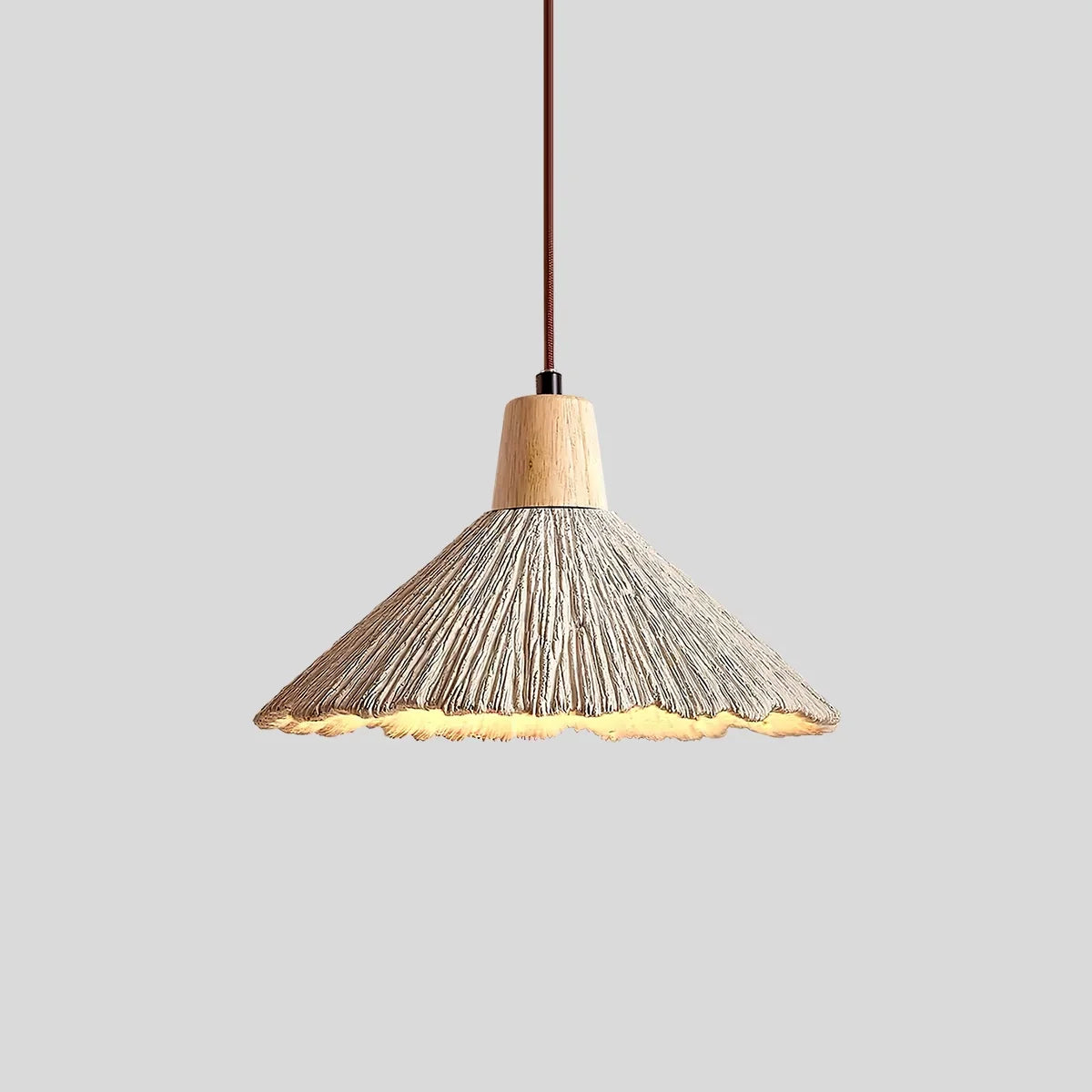 Concrete Pleated Pendant Lamp for Bedroom | Lersk