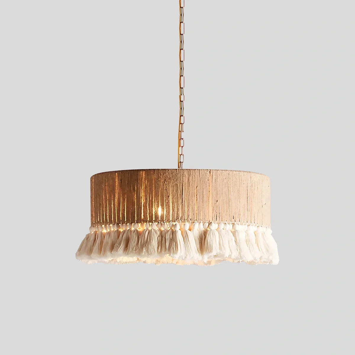 Boho Vintage Twine Fringe Pendant Light | Lersk