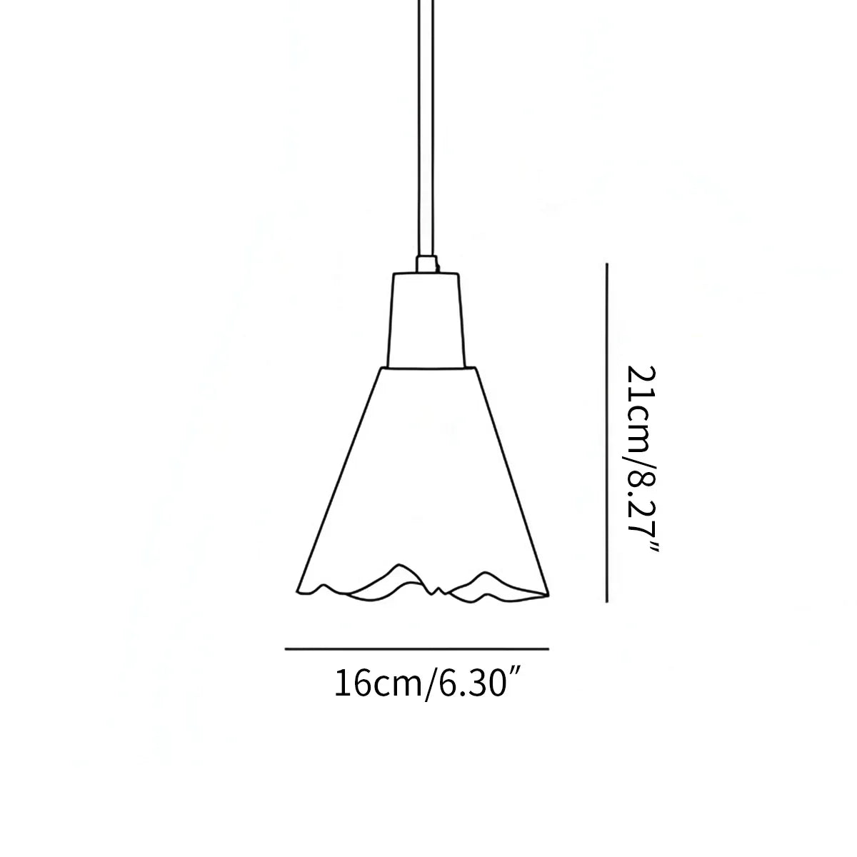 Concrete Pleated Pendant Lamp for Bedroom | Lersk
