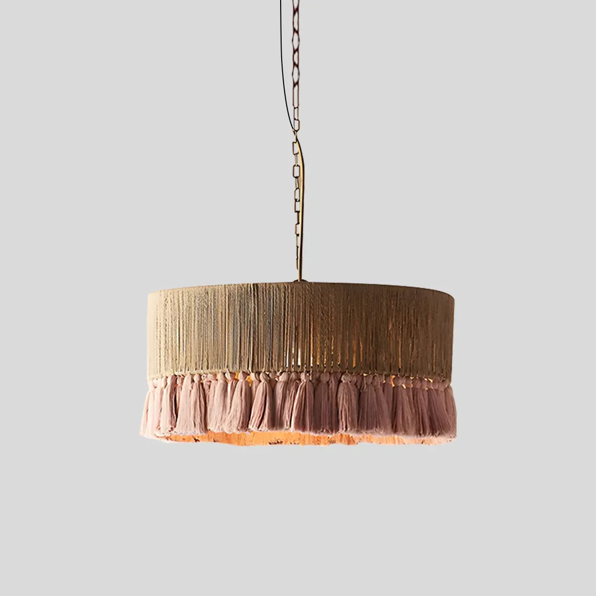 Boho Vintage Twine Fringe Pendant Light | Lersk