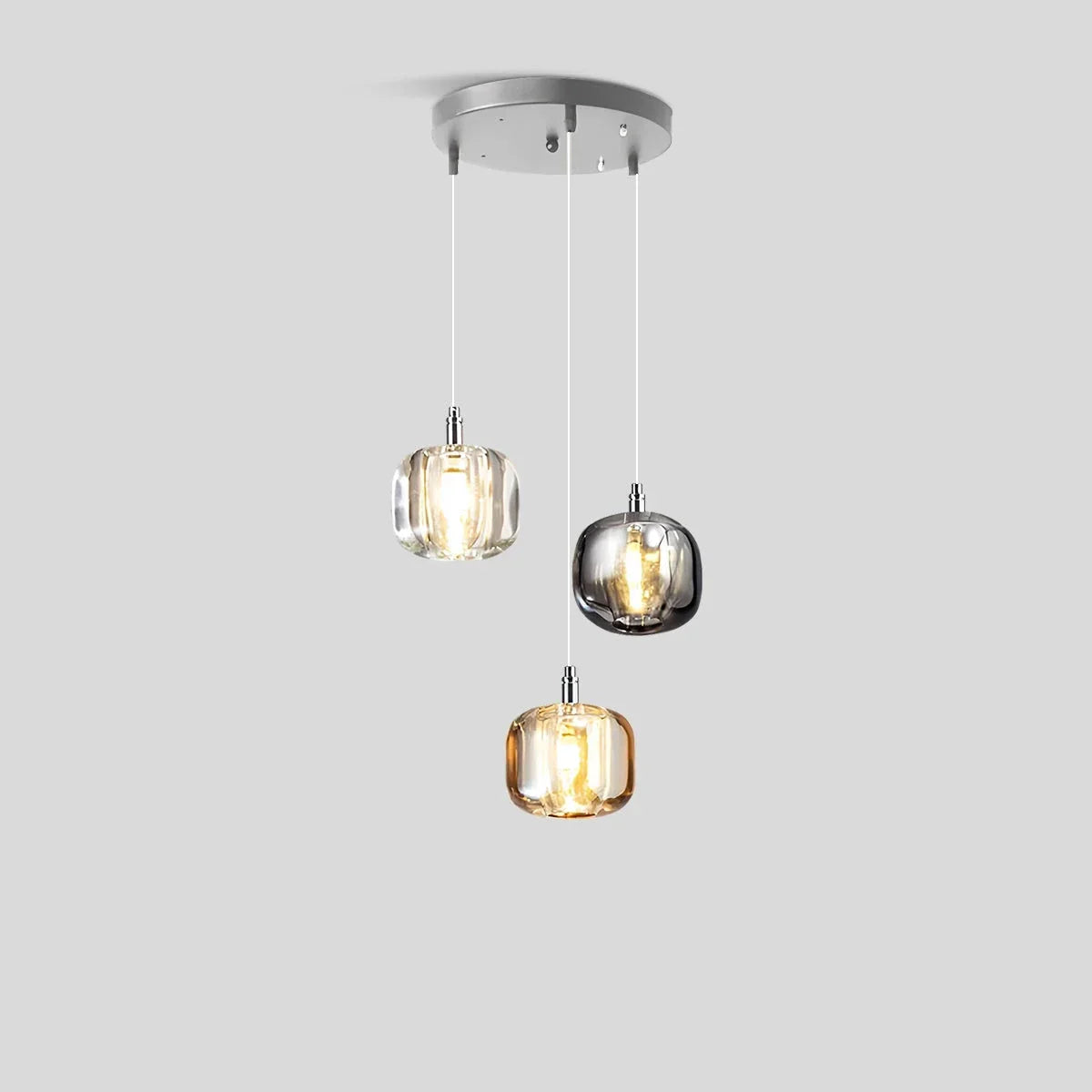 Colored Glass Multi Pendant Chandelier | Lersk