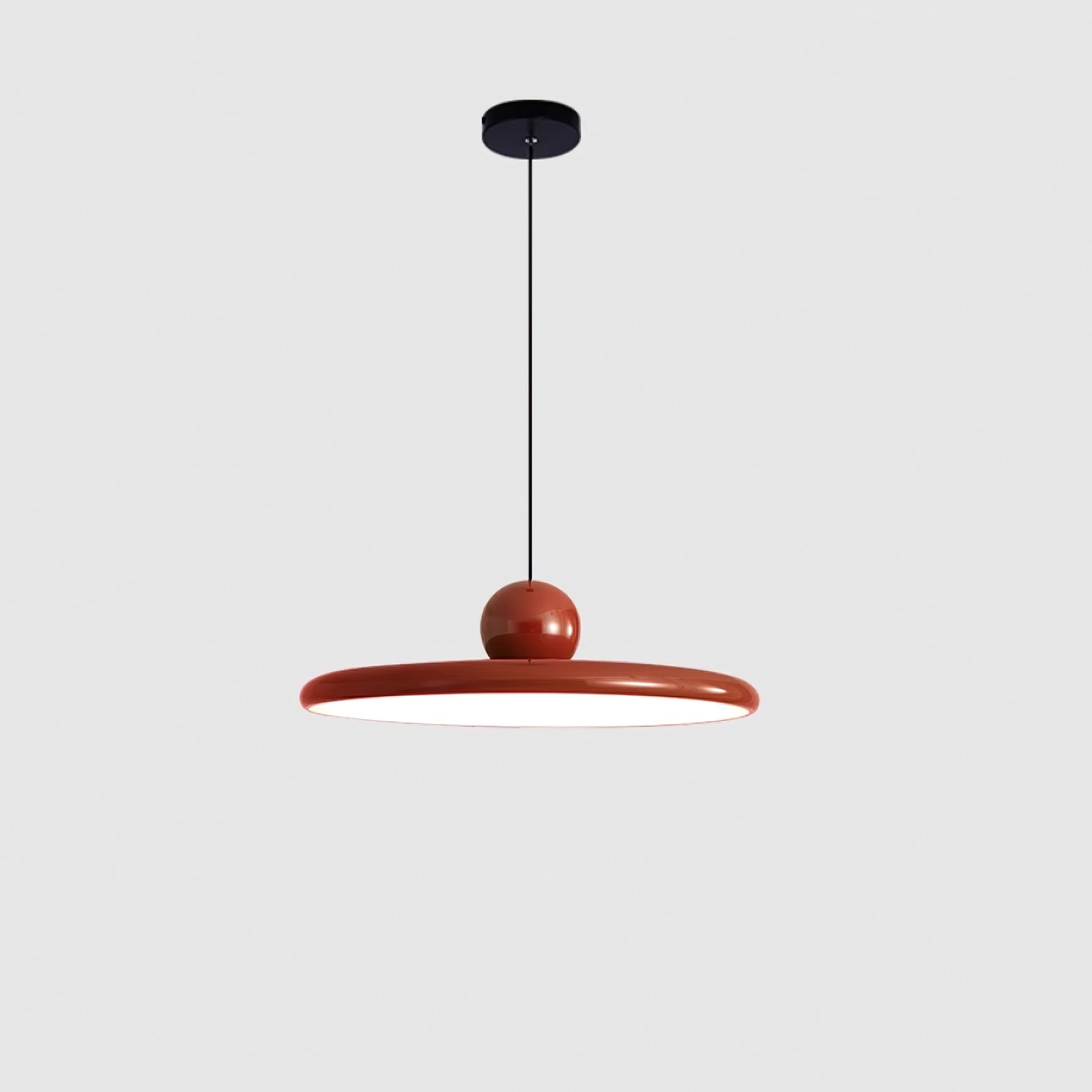 CrimsonLoom Pendel Justerbar Rød Metal Køkkenlampe | Lersk