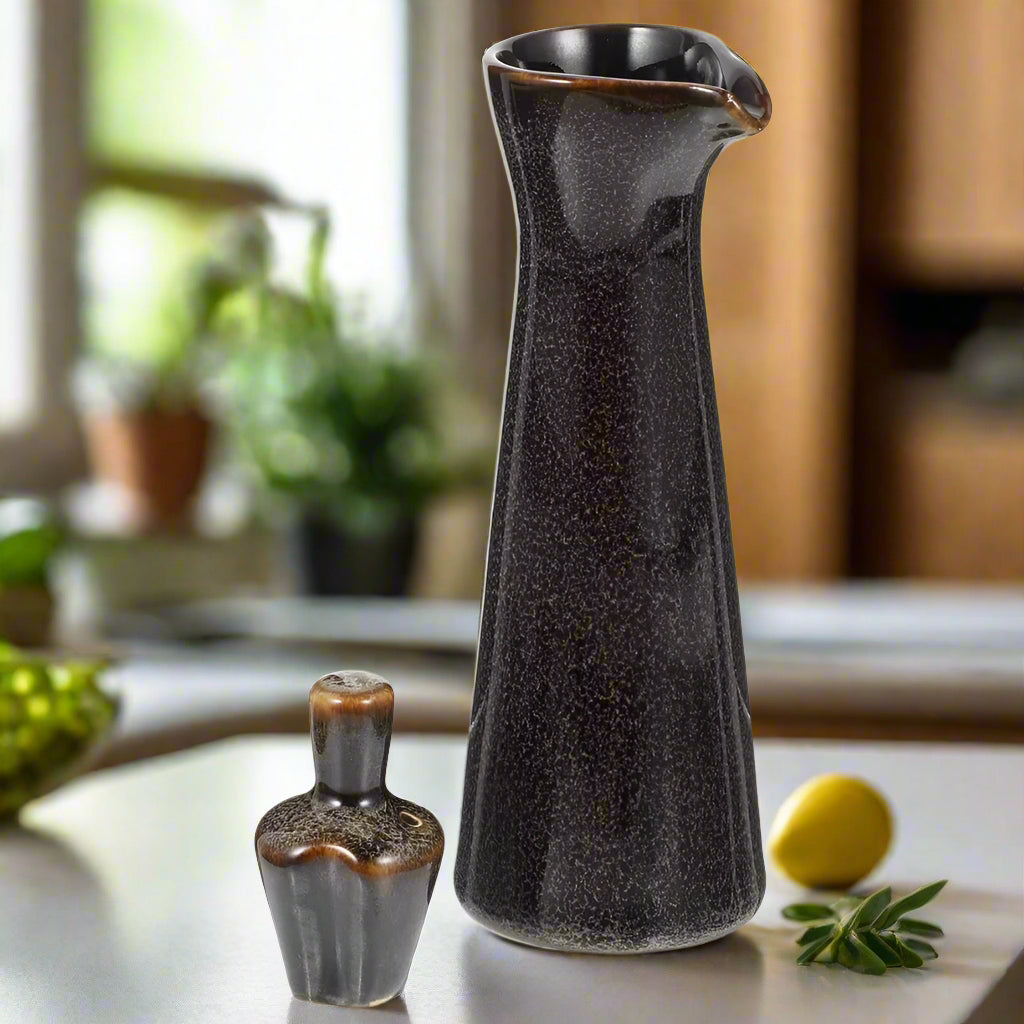 Hana Japanese Ceramic Condiment Bottle For Oils Home Cooks | Lersk