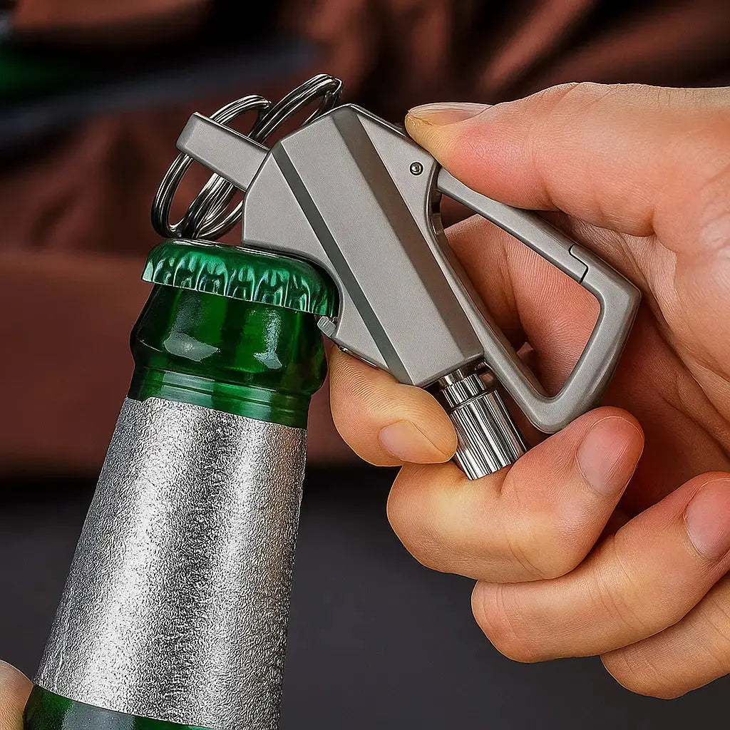Encendedor de Supervivencia con Abrebotellas para Llevar, Herramienta de Fuego Resistente y Fiable | Lersk