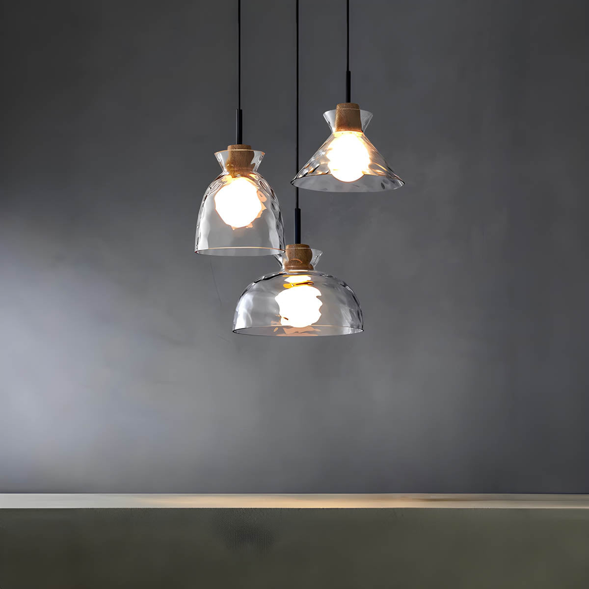Elora Glass Chandelier | Minimalist Elegant Illumination | Lersk