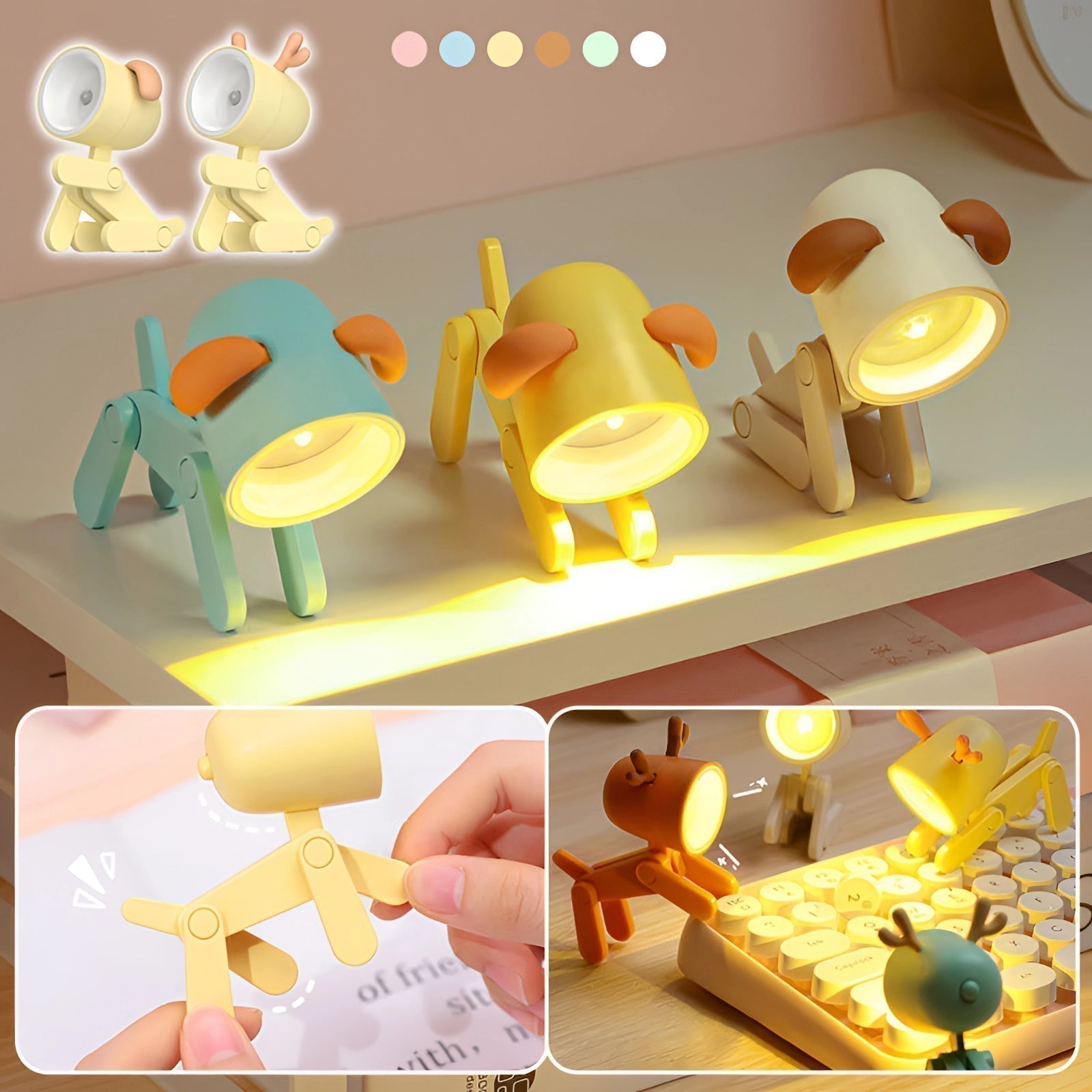 PetalClip Pink USB LED Desk Lamp Kids Adjustable Clip Arm | Lersk