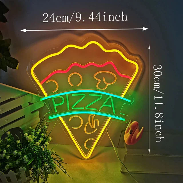 NibbleGlow Neon-Nachtlicht Buntes Fast-Food-Schild | Lersk