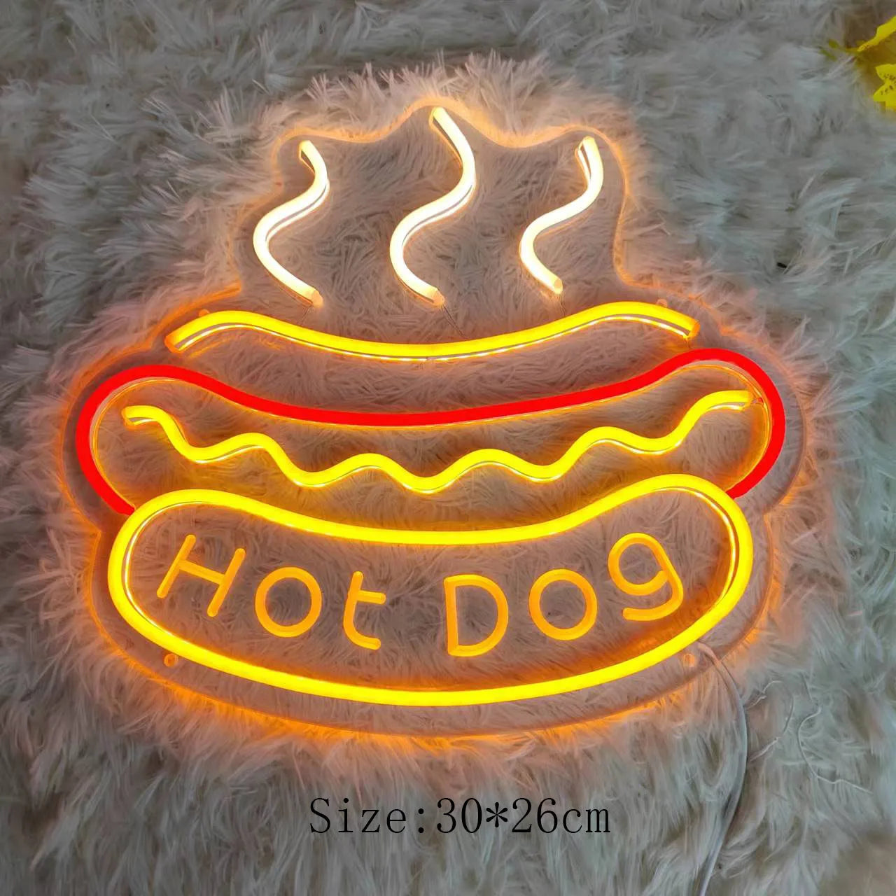 NibbleGlow Neon-Nachtlicht Buntes Fast-Food-Schild | Lersk