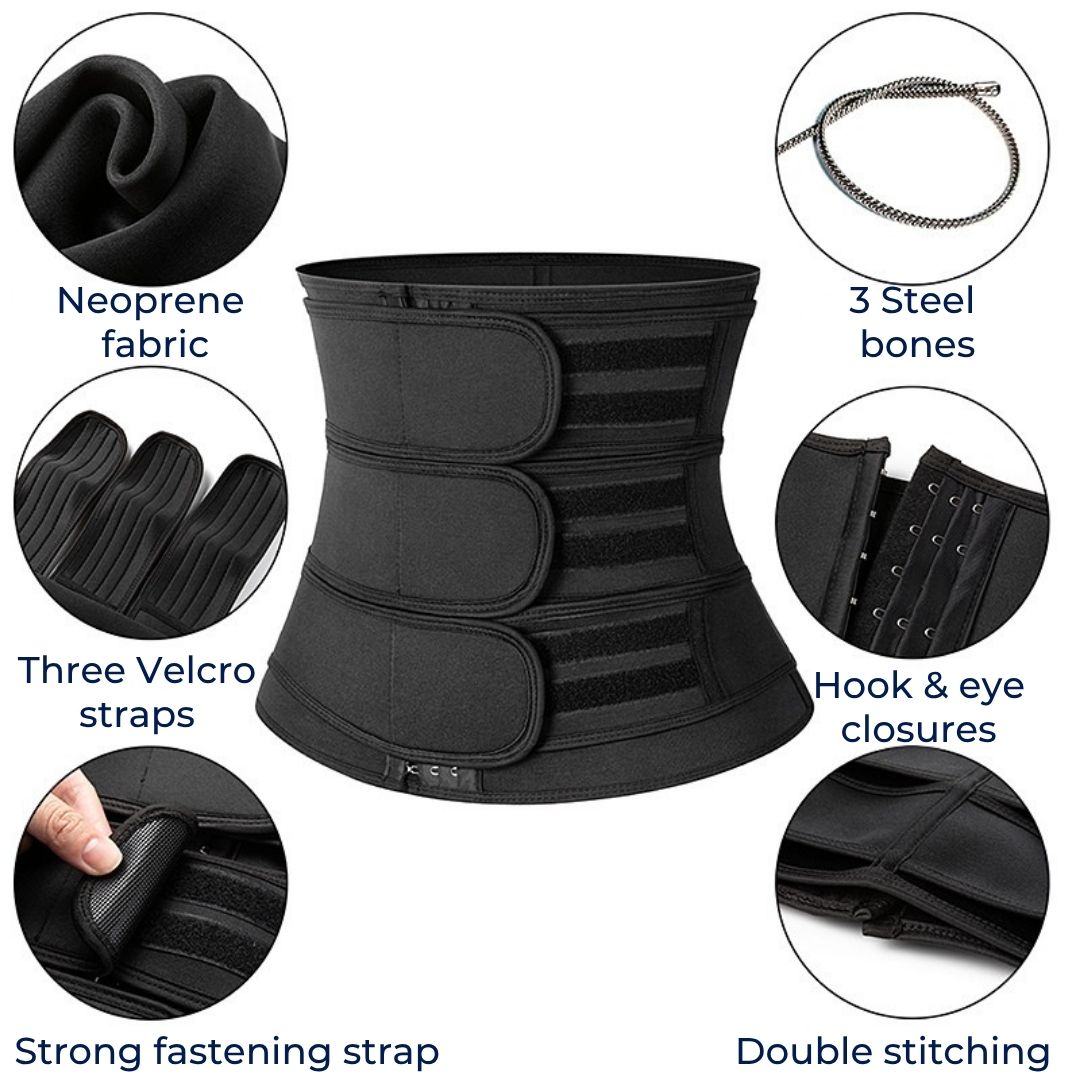 ThermoCore Waist Trainer Belt With Triple Compression Breathable Neoprene Fit Post-Workout And Postpartum Use | Lersk