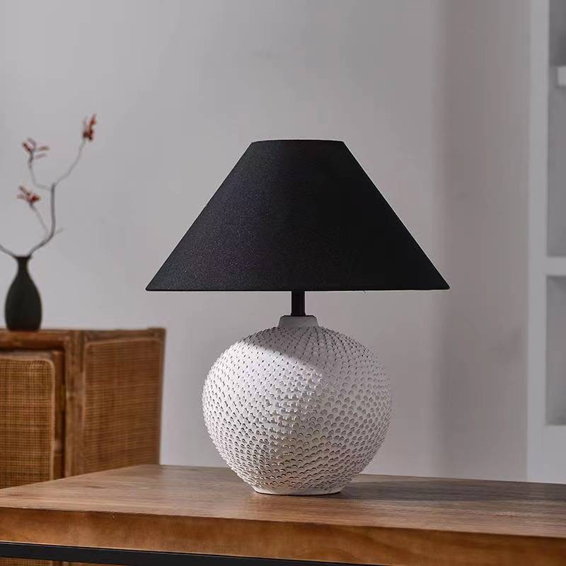 Contemporary Ceramic Ball Table Lamp With Soft Ambient Lighting For Bedrooms | Lersk