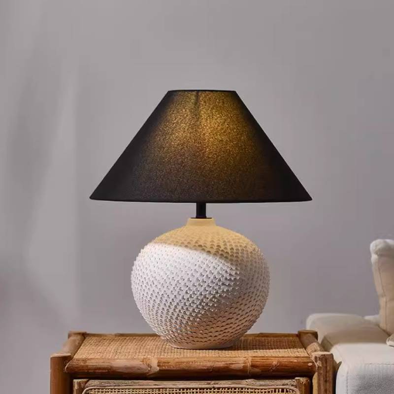 Contemporary Ceramic Ball Table Lamp With Soft Ambient Lighting For Bedrooms | Lersk