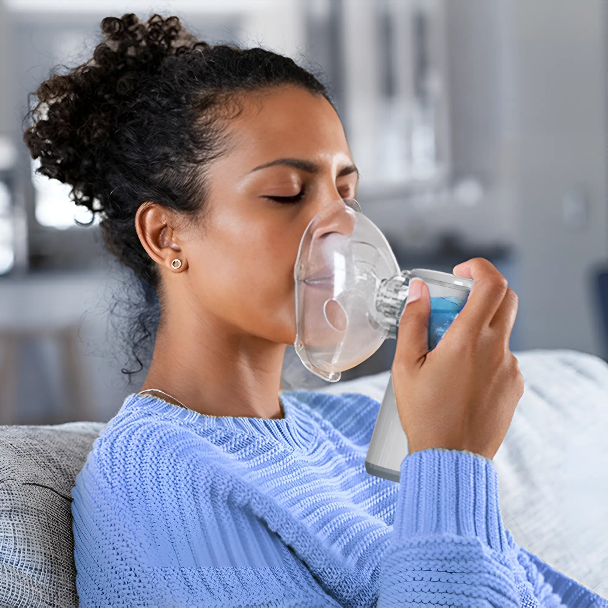 Portable Nebulizer For Cough And Asthma, Safe And Effective Inhalation Device For Home Or Travel | Lersk