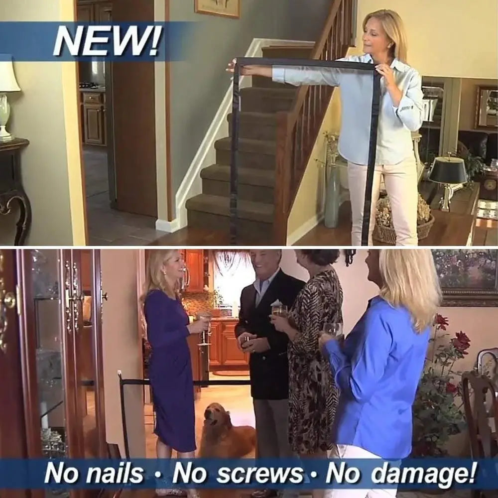 Portable Pet Safety Gate Safe And Flexible For Doorways Steps And Hallways At Home Use | Lersk
