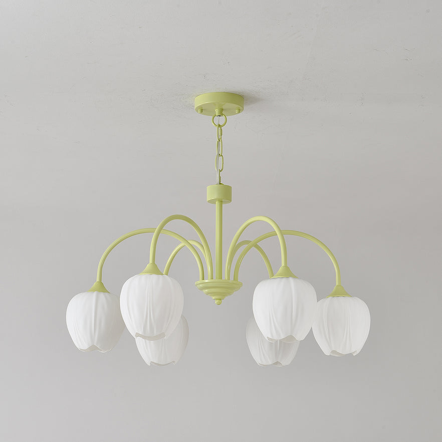 Aurelia Elegant Matcha Chandelier for Living and Dining | Lersk