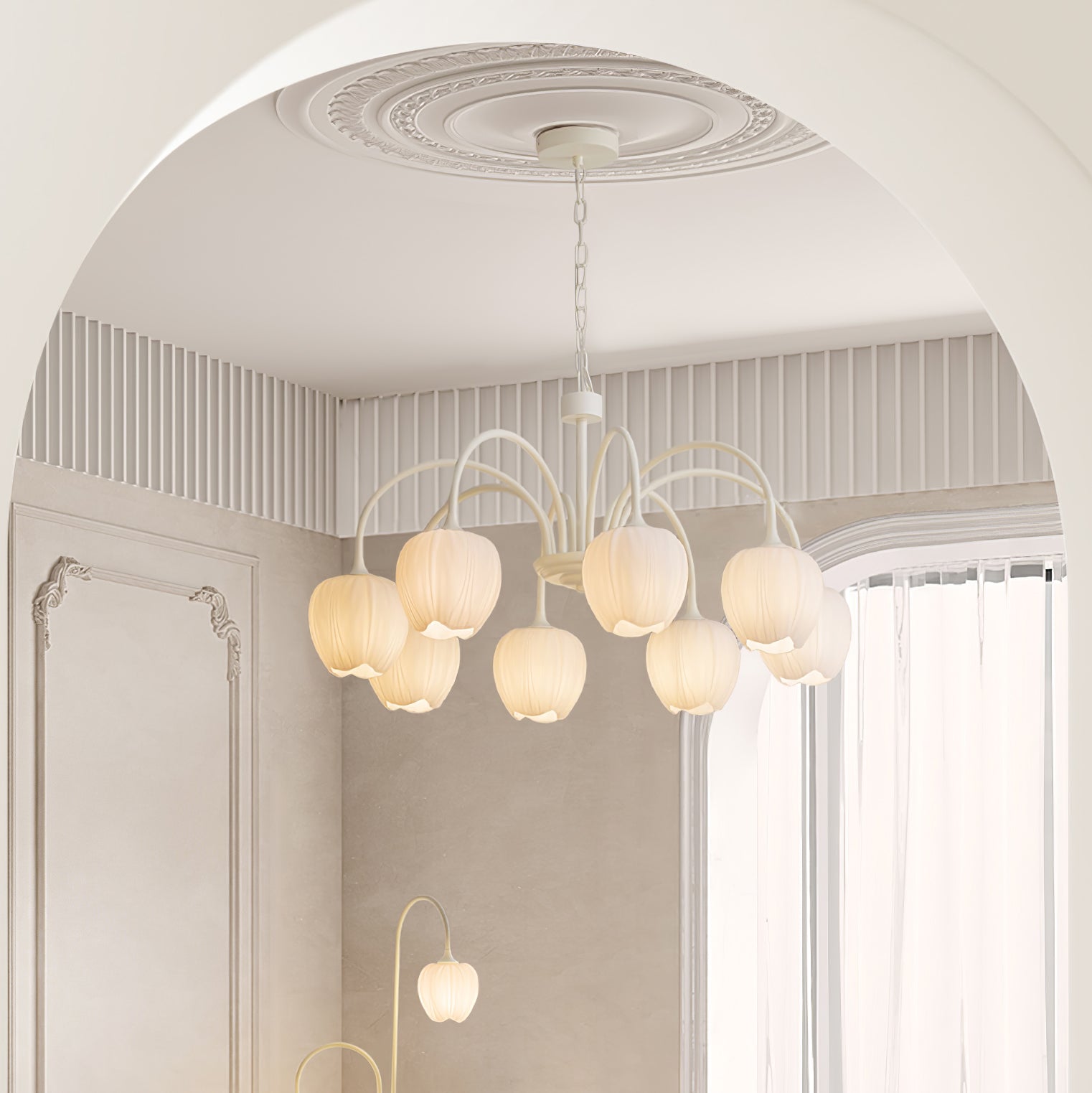 Aurelia Elegant Matcha Chandelier for Living and Dining | Lersk