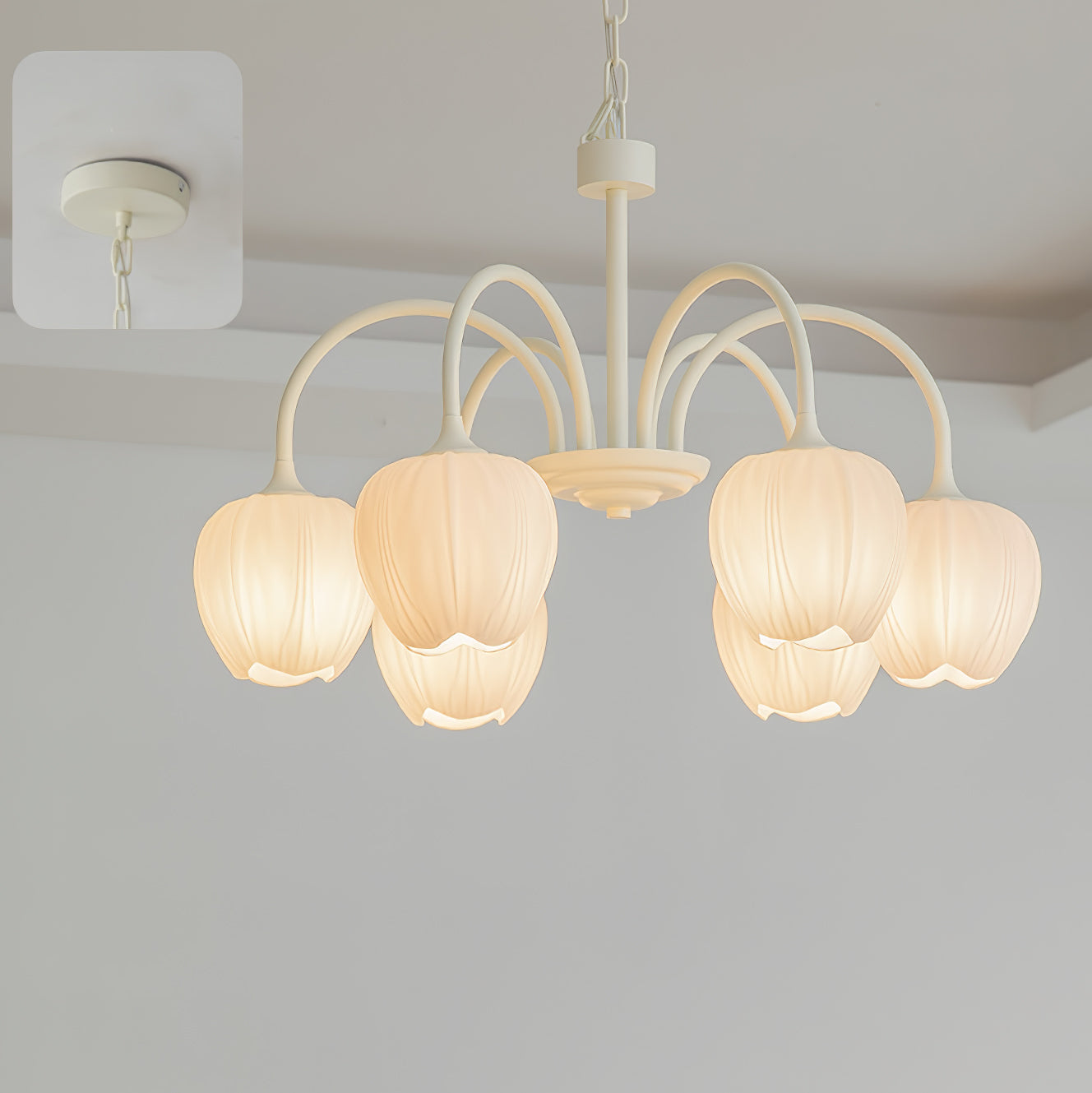 Aurelia Elegant Matcha Chandelier for Living and Dining | Lersk