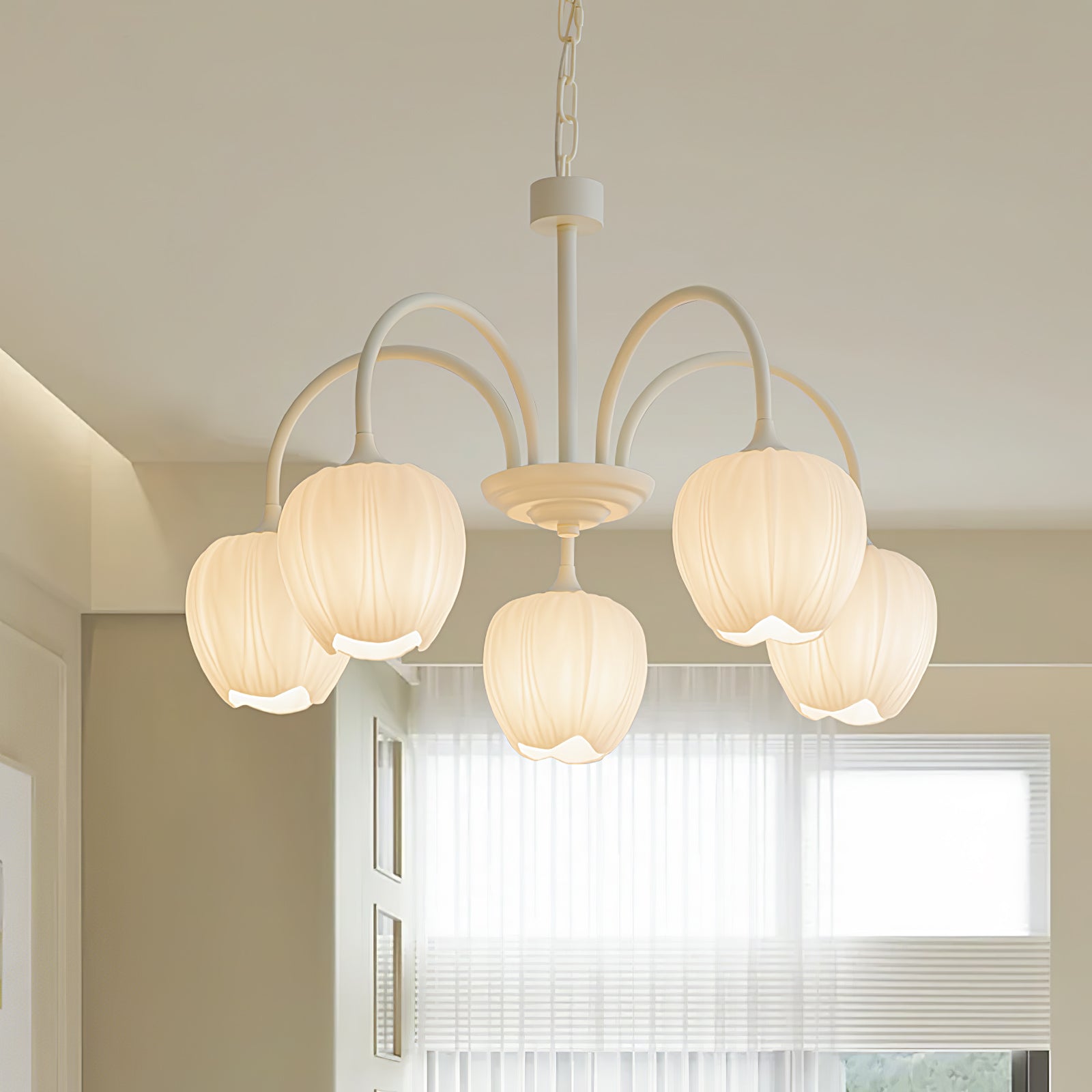Aurelia Elegant Matcha Chandelier for Living and Dining | Lersk