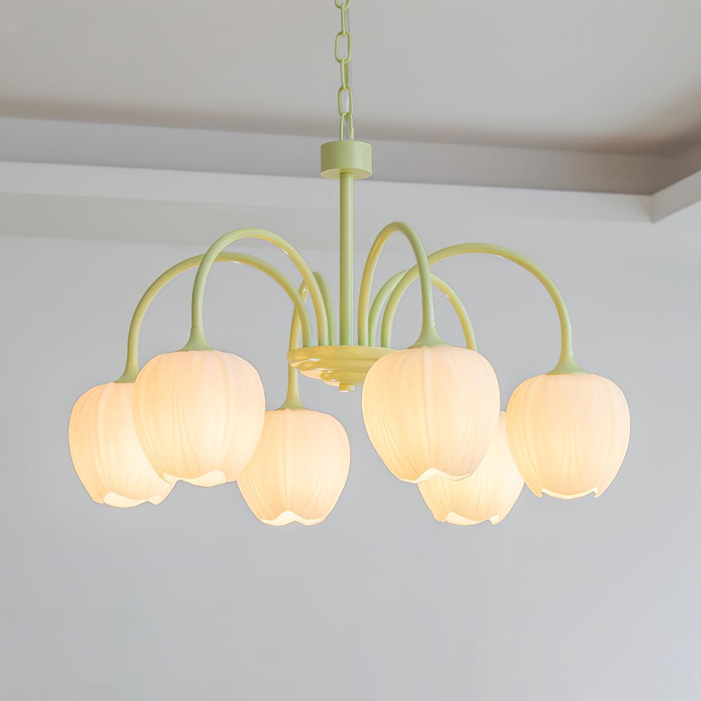Aurelia Elegant Matcha Chandelier for Living and Dining | Lersk