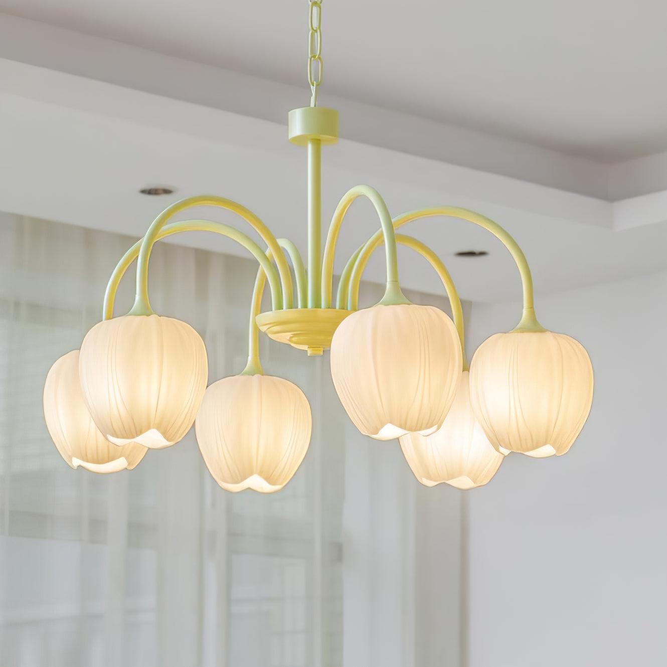 Aurelia Elegant Matcha Chandelier for Living and Dining | Lersk