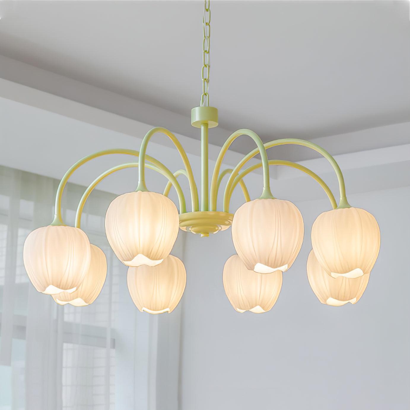 Aurelia Elegant Matcha Chandelier for Living and Dining | Lersk