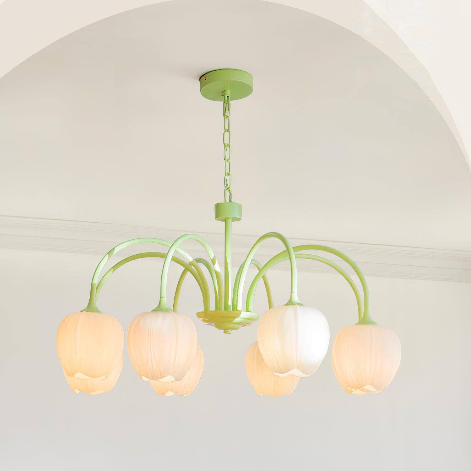 Aurelia Elegant Matcha Chandelier for Living and Dining | Lersk
