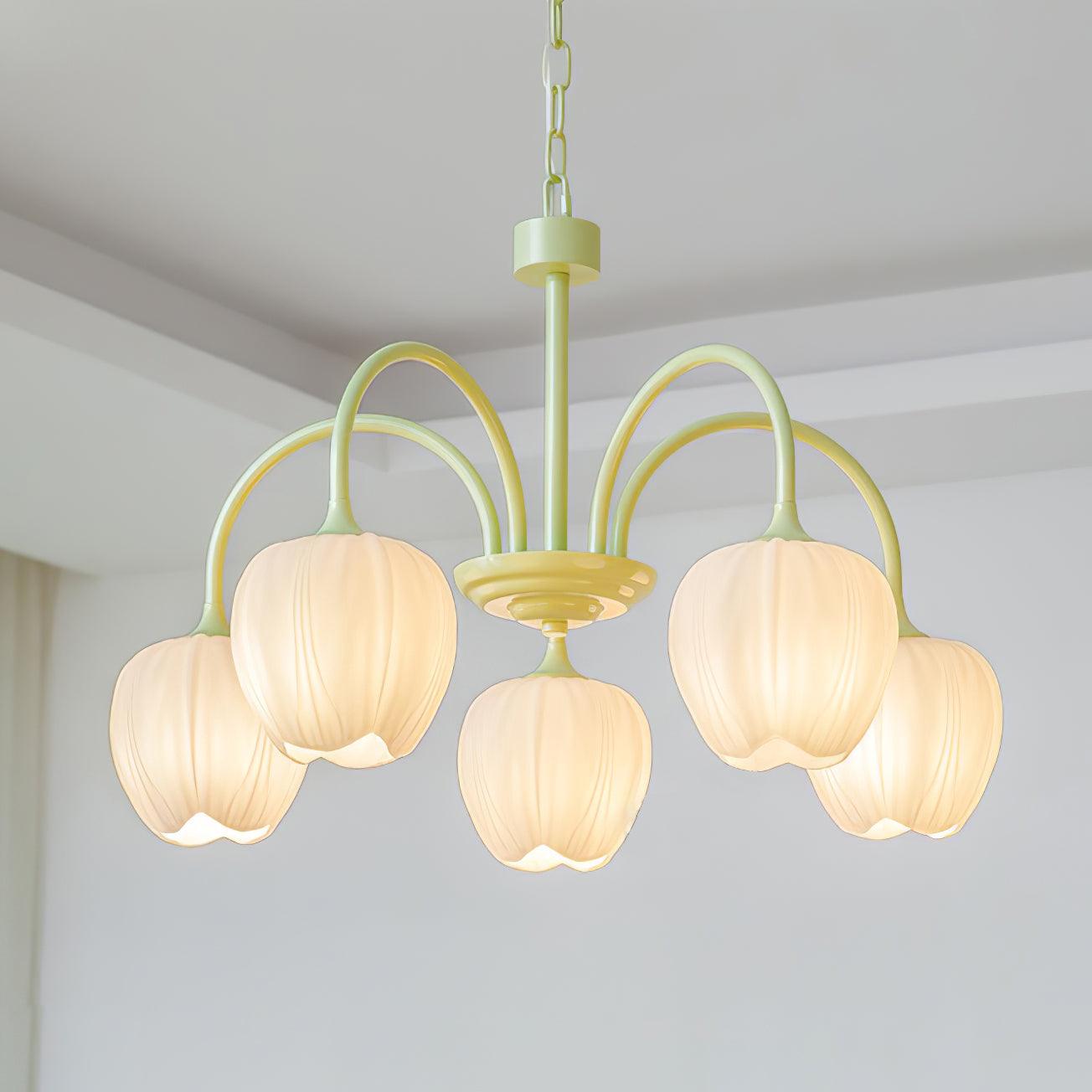 Aurelia Elegant Matcha Chandelier for Living and Dining | Lersk