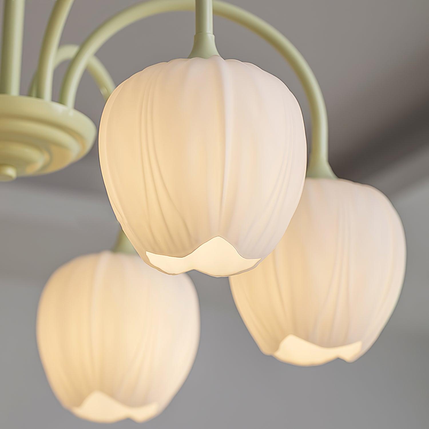 Aurelia Elegant Matcha Chandelier for Living and Dining | Lersk
