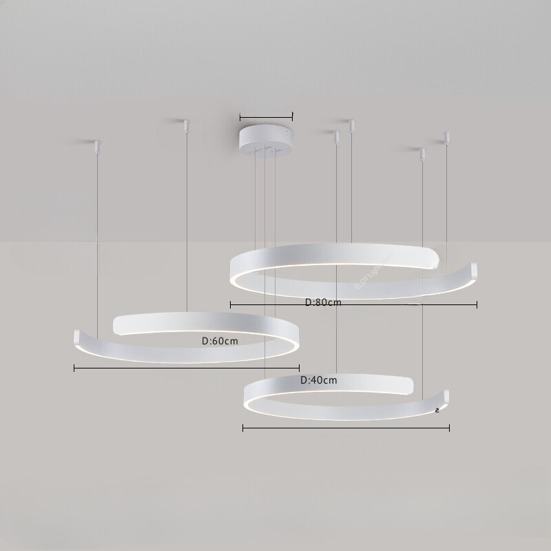 AerisGlow Round LED Chandelier For Modern Living Room | Lersk