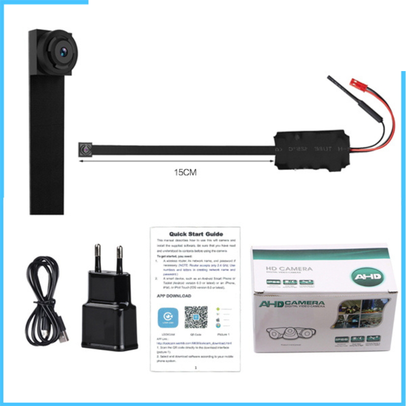 Caméra intérieure LuminaGuard 4K avec mini-enregistreur caché et WiFi | Lersk
