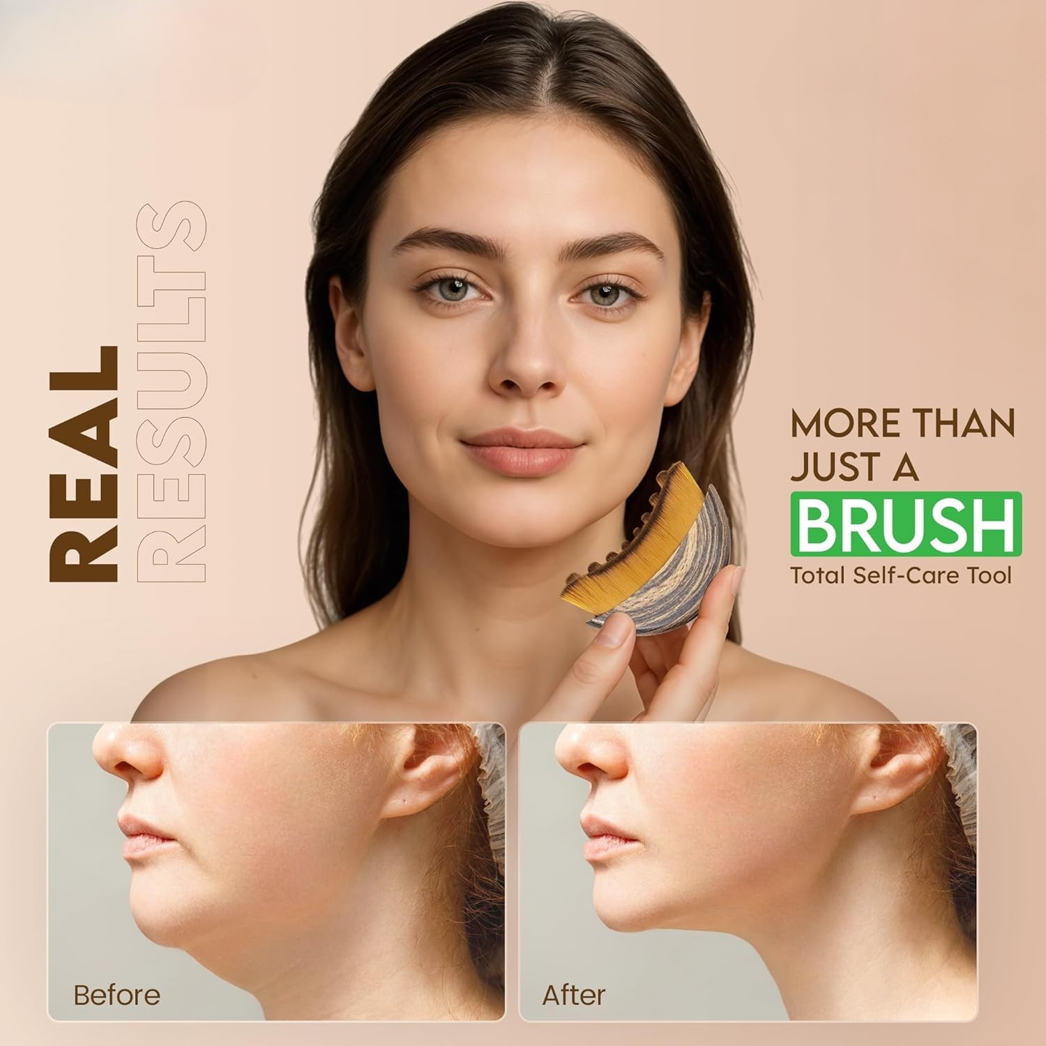 Lymphdrainage-Gesichtsbürste zum Entschwellen, Straffen & Konturieren des Gesichts | Lersk