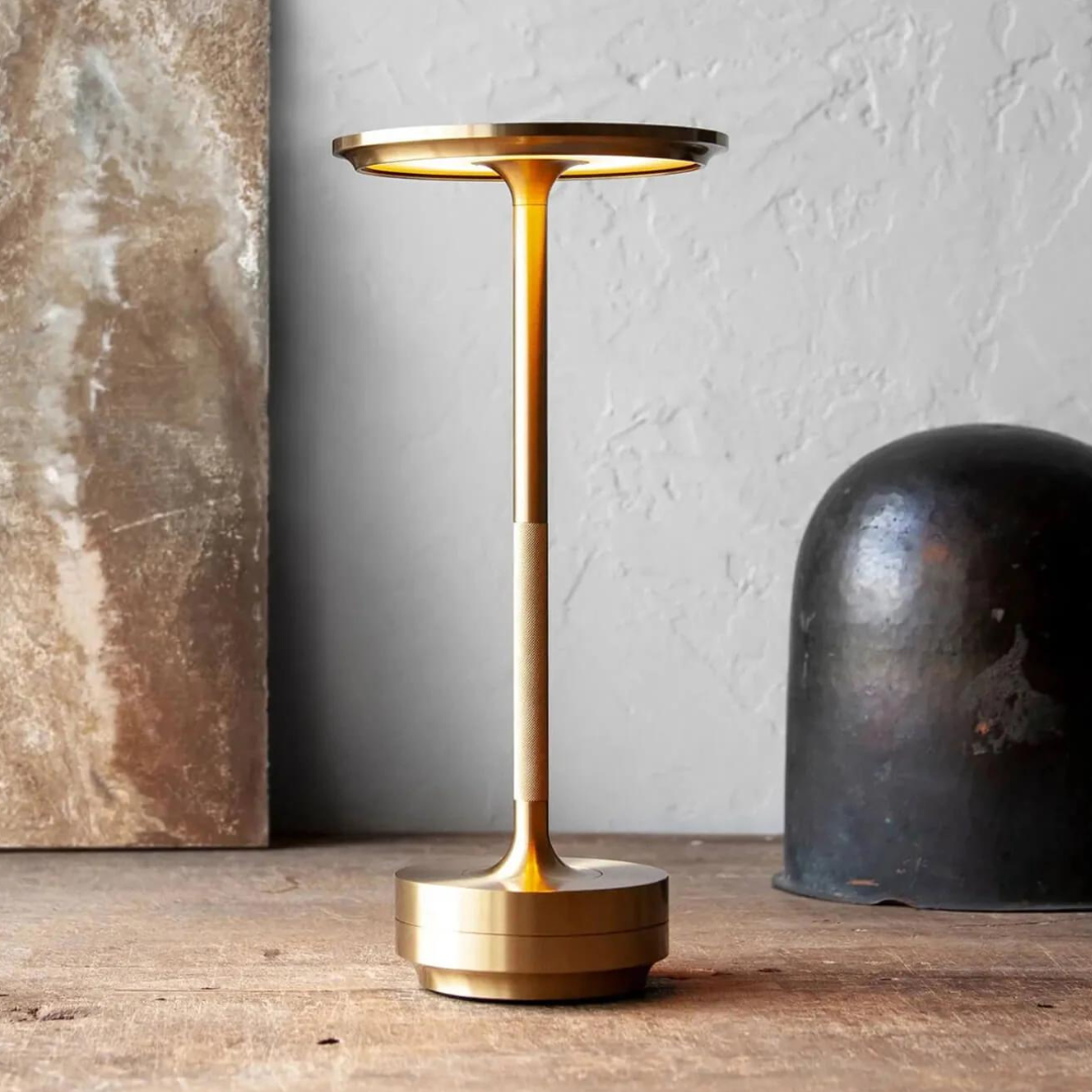Rechargeable Cordless LED Table Lamp With Touch Dimmer And Modern Metal Design | Lersk