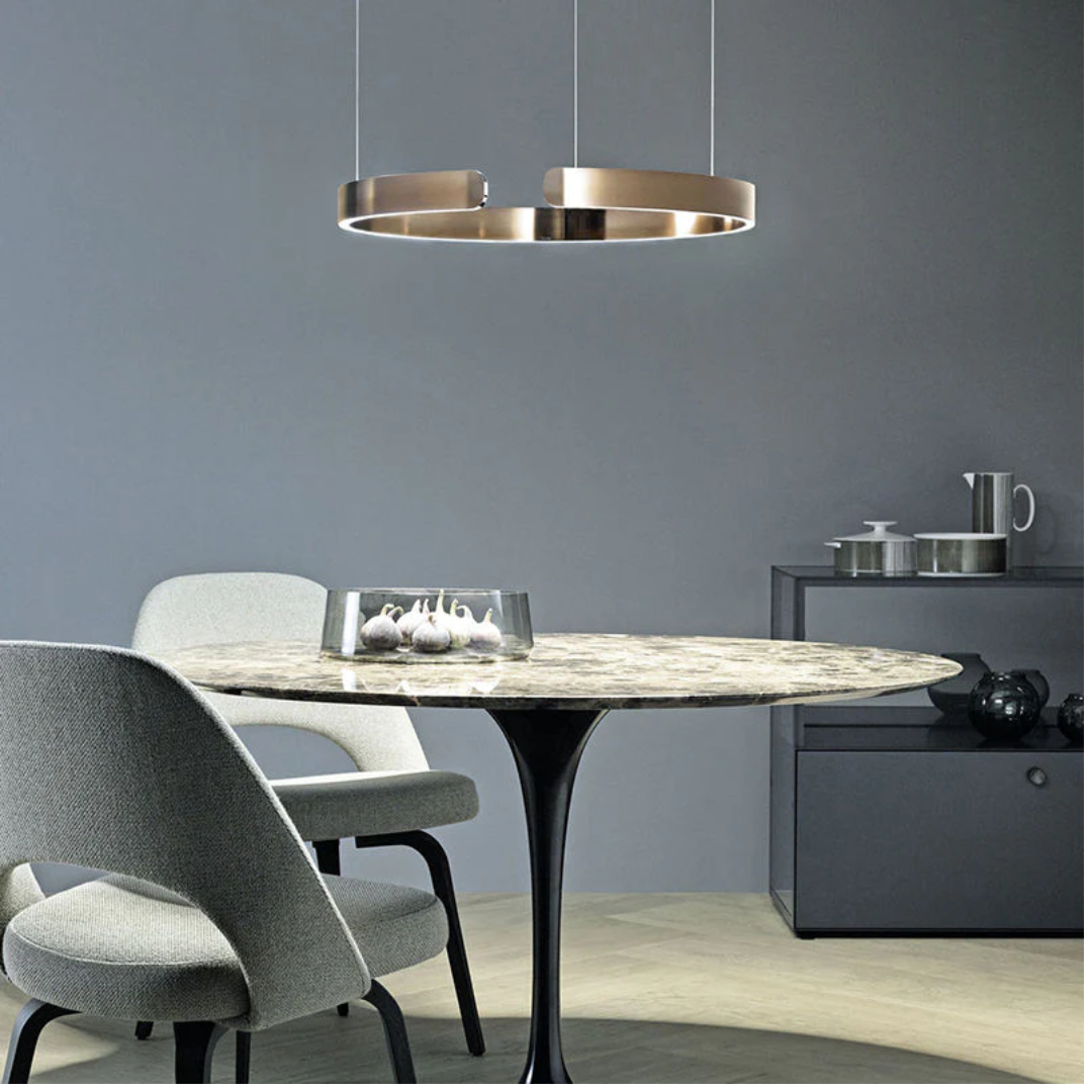 LumaNova Rundes LED-Pendelleuchte Dimmbar für Esszimmer, Wohnzimmer und Büro | Lersk