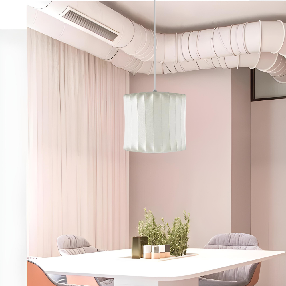 NovaBulle bublinková lampa | Moderní závěsné svítidlo z hedvábí a oceli | Lersk