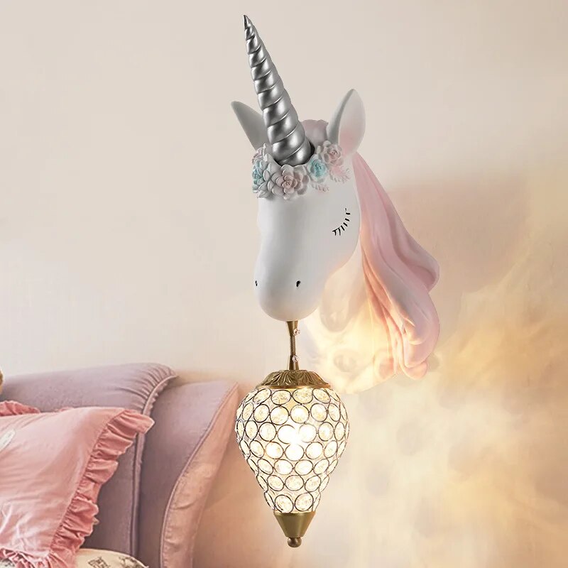 TranquilTide Resin Wall Light Unicorn Sconce For Calm Spaces | Lersk