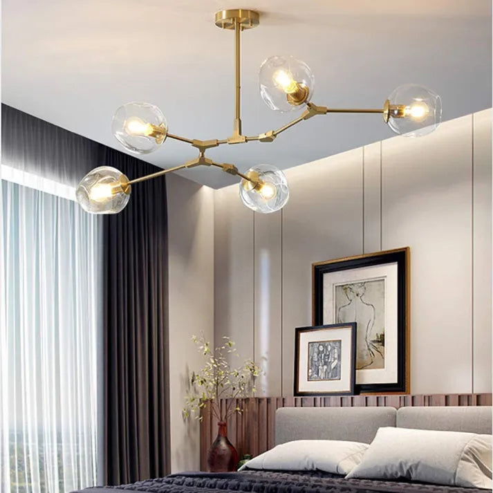 LustraNova Glass Bubble Pendant Light With Branching Arms Ambient Lighting | Lersk