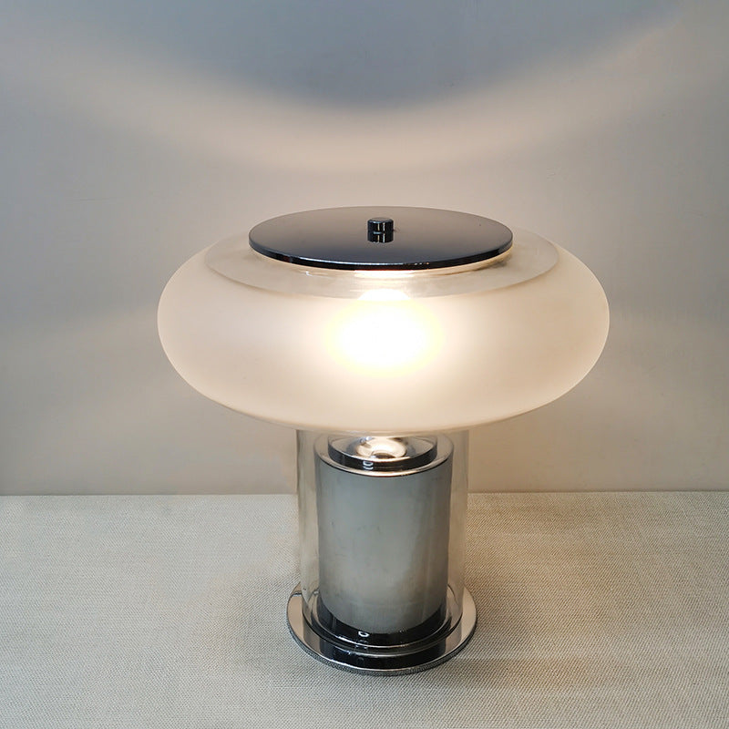 Modern Glass Table Lamp With Chrome Base - StudioAura Ambience | Lersk